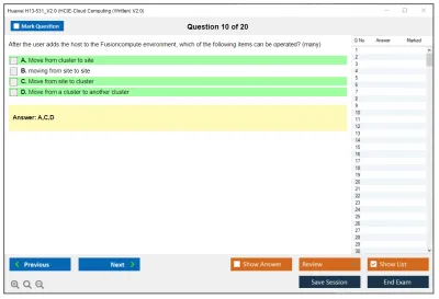 Huawei H13-531_V2.0 HCIE-Cloud Computing (Written) V2.0 Practice test exam simulator test engine exam Prep practice test questions answers Image 10