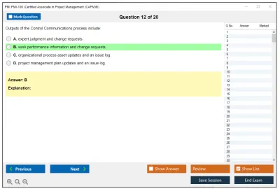 PMI PMI-100 Certified Associate in Project Management (CAPM)® Practice test exam simulator test engine exam Prep practice test questions answers Image 12