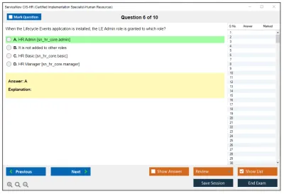 ServiceNow CIS-HR Certified Implementation Specialist-Human Resources Practice test exam simulator test engine exam Prep practice test questions answers Image 6