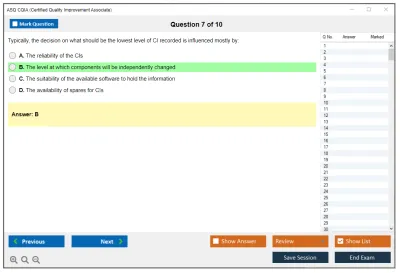 ASQ CQIA Certified Quality Improvement Associate Practice test exam simulator test engine exam Prep practice test questions answers Image 7