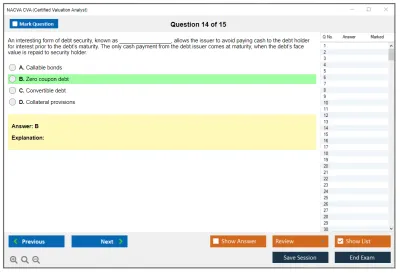 NACVA CVA Certified Valuation Analyst Practice test exam simulator test engine exam Prep practice test questions answers Image 14