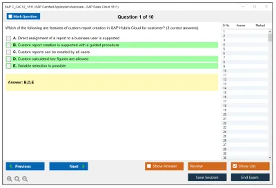 SAP C_C4C12_1811 SAP Certified Application Associate - SAP Sales Cloud 1811 Practice test exam simulator test engine exam Prep practice test questions answers Image 1