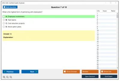 ASQ CQE Certified Quality Engineer Exam Practice test exam simulator test engine exam Prep practice test questions answers Image 7