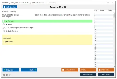 AAFM CWM_LEVEL_2 Chartered Wealth Manager (CWM) Certification Level II Examination Practice test exam simulator test engine exam Prep practice test questions answers Image 19