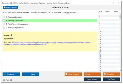 ServiceNow CIS-CSM ServiceNow Certified Implementation Specialist - Customer Service Management Exam Practice test exam simulator test engine exam Prep practice test questions answers Image 7