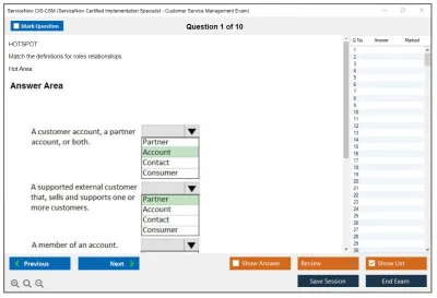 ServiceNow CIS-CSM ServiceNow Certified Implementation Specialist - Customer Service Management Exam Practice test exam simulator test engine exam Prep practice test questions answers Image 1