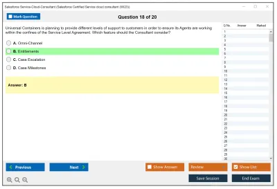 Salesforce Service-Cloud-Consultant Salesforce Certified Service Cloud Consultant Practice test exam simulator test engine exam Prep practice test questions answers Image 18
