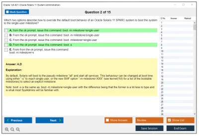 Oracle 1z0-821 Oracle Solaris 11 System Administration Practice test exam simulator test engine exam Prep practice test questions answers Image 2