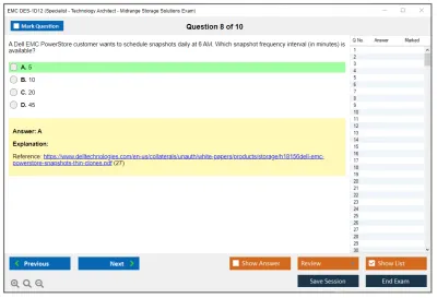 EMC DES-1D12 Specialist - Technology Architect Midrange Storage Solutions Exam Practice test exam simulator test engine exam Prep practice test questions answers Image 8