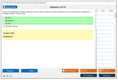 ISC2 CISSP-ISSAP Information Systems Security Architecture Professional Practice test exam simulator test engine exam Prep practice test questions answers Image 5