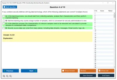 Huawei H12-722 Huawei Certified ICT Professional - Constructing Service Security Network (HCIP-Security-CSSN V3.0) Practice test exam simulator test engine exam Prep practice test questions answers Image 4
