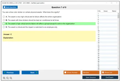 GAQM ISO-ISMS-LA ISO 27001:2013 ISMS - Certified Lead Auditor Practice test exam simulator test engine exam Prep practice test questions answers Image 7