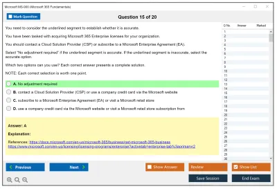 Microsoft MS-900 Microsoft 365 Fundamentals Practice test exam simulator test engine exam Prep practice test questions answers Image 15