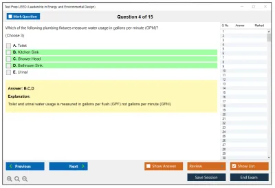 Test Prep LEED Leadership in Energy and Environmental Design Practice test exam simulator test engine exam Prep practice test questions answers Image 4