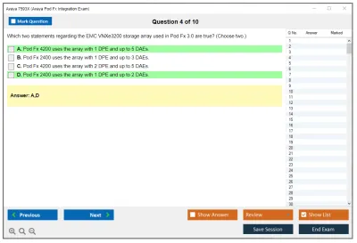Avaya 7593X Avaya Pod Fx Integration Exam Practice test exam simulator test engine exam Prep practice test questions answers Image 4