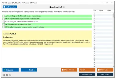 PCI SSC qpa_n QPA_NQualified PIN Assessor (QPA New) Practice test exam simulator test engine exam Prep practice test questions answers Image 6