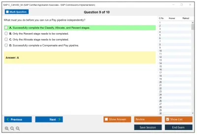 SAP C_C4H430_94 SAP Certified Application Associate - SAP Commissions Implementation Practice test exam simulator test engine exam Prep practice test questions answers Image 9