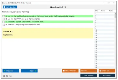 CyberArk CAU302 CyberArk Defender + Sentry Practice test exam simulator test engine exam Prep practice test questions answers Image 6