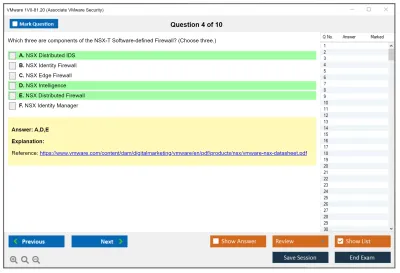 VMware 1V0-81.20 Associate VMware Security Practice test exam simulator test engine exam Prep practice test questions answers Image 4