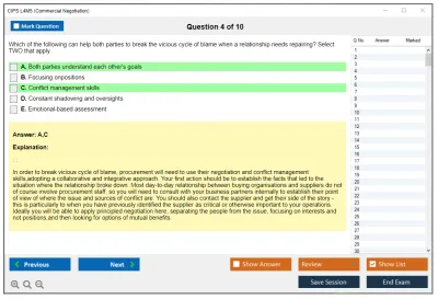 CIPS L4M5 Commercial Negotiation Practice test exam simulator test engine exam Prep practice test questions answers Image 4