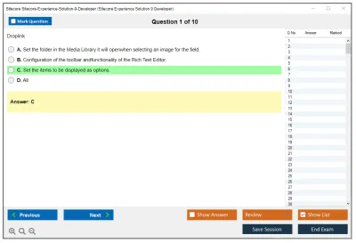 Sitecore Sitecore-Experience-Solution-9-Developer Sitecore Experience Solution 9 Developer Exam Practice test exam simulator test engine exam Prep practice test questions answers Image 1