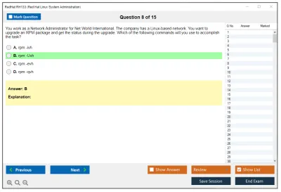 RedHat RH133 Red Hat Linux System Administration Practice test exam simulator test engine exam Prep practice test questions answers Image 8