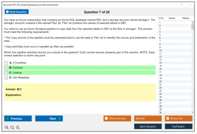 Microsoft DP-203 Data Engineering on Microsoft Azure Practice test exam simulator test engine exam Prep practice test questions answers Image 7
