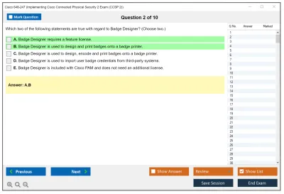 Cisco 648-247 Implementing Cisco Connected Physical Security 2 Exam Practice test exam simulator test engine exam Prep practice test questions answers Image 2
