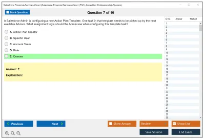 Salesforce Financial-Services-Cloud Salesforce Financial Services Cloud (FSC) Accredited Professional (AP) Practice test exam simulator test engine exam Prep practice test questions answers Image 7