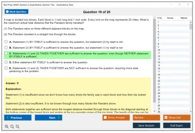 Test Prep GMAT-Section-2-Quantitative Section Two : Quantitative Test Practice test exam simulator test engine exam Prep practice test questions answers Image 19