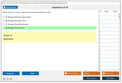 SAP C_S4CS_2302 SAP Certified Application AssociateSAP S/4HANA Cloud (public)Sales Implementation Practice test exam simulator test engine exam Prep practice test questions answers Image 6