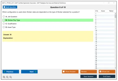 SAP C_TFG50_2011 SAP Certified Application Associate - SAP Fieldglass Services and External Workforce Practice test exam simulator test engine exam Prep practice test questions answers Image 8