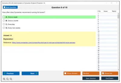 Symantec 250-428 Administration of Symantec Endpoint Protection 14 Practice test exam simulator test engine exam Prep practice test questions answers Image 8