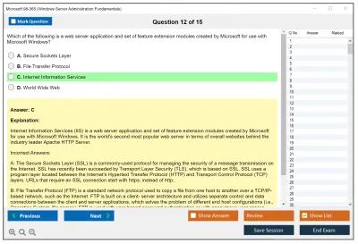Microsoft 98-365 Windows Server Administration Fundamentals Practice test exam simulator test engine exam Prep practice test questions answers Image 12