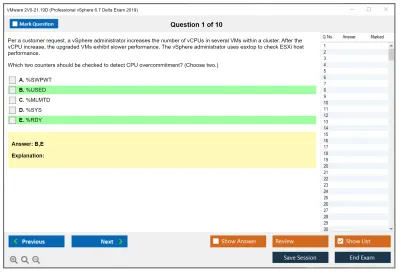 VMware 2V0-21.19D Professional vSphere 6.7 Delta Exam 2019 Practice test exam simulator test engine exam Prep practice test questions answers Image 1