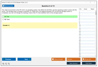 Huawei H13-629_V2.0 HCIE-Storage (Written) V2.0 Practice test exam simulator test engine exam Prep practice test questions answers Image 8