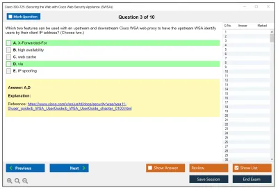 Cisco 300-725 Securing the Web with Cisco Web Security Appliance (300-725 SWSA) Practice test exam simulator test engine exam Prep practice test questions answers Image 3