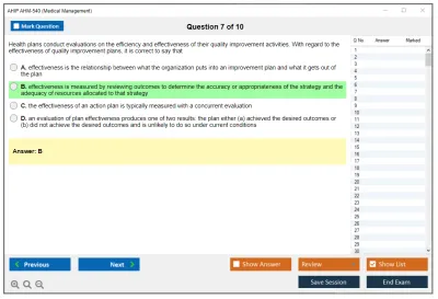 AHIP AHM-540 Medical Management Practice test exam simulator test engine exam Prep practice test questions answers Image 7