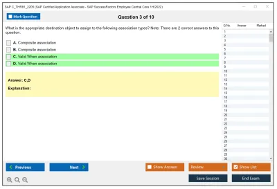 SAP C_THR81_2205 SAP Certified Application Associate - SAP SuccessFactors Employee Central Core 1H/2022 Practice test exam simulator test engine exam Prep practice test questions answers Image 3