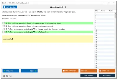Salesforce CRT-251 Salesforce Certified Sales Cloud Consultant Practice test exam simulator test engine exam Prep practice test questions answers Image 6