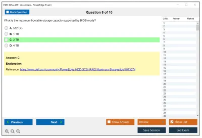 EMC DEA-41T1 Associate – PowerEdge Practice test exam simulator test engine exam Prep practice test questions answers Image 8