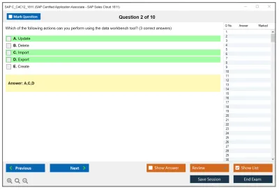 SAP C_C4C12_1811 SAP Certified Application Associate - SAP Sales Cloud 1811 Practice test exam simulator test engine exam Prep practice test questions answers Image 2