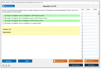 SAP C_GRCAC_13 SAP Certified Application AssociateSAP Access Control 12.0 Practice test exam simulator test engine exam Prep practice test questions answers Image 3