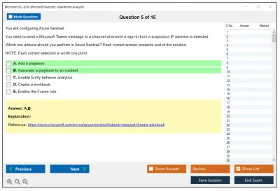 Microsoft SC-200 Microsoft Security Operations Analyst Practice test exam simulator test engine exam Prep practice test questions answers Image 5