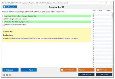 SAP C_S4CFI_2202 SAP Certified Application Associate - SAP S/4HANA Cloud (public) - Finance Implementation Practice test exam simulator test engine exam Prep practice test questions answers Image 1