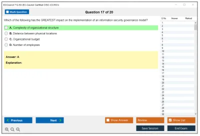 ECCouncil 712-50 EC-Council Certified CISO (CCISO) Practice test exam simulator test engine exam Prep practice test questions answers Image 17