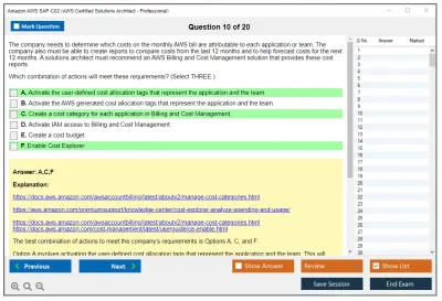 Amazon AWS SAP-C02 AWS Certified Solutions Architect - Professional Practice test exam simulator test engine exam Prep practice test questions answers Image 10