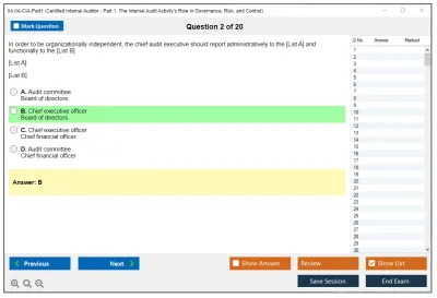 IIA IIA-CIA-Part1 Essentials of Internal Auditing Practice test exam simulator test engine exam Prep practice test questions answers Image 2