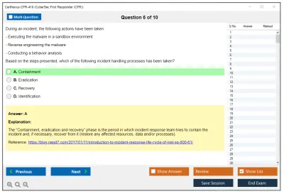 CertNexus CFR-410 CyberSec First Responder (CFR) Exam Practice test exam simulator test engine exam Prep practice test questions answers Image 6