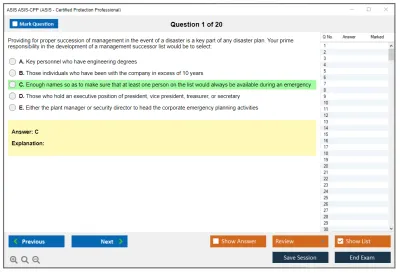 ASIS ASIS-CPP ASIS - Certified Protection Professional (CPP) Exam Practice test exam simulator test engine exam Prep practice test questions answers Image 1